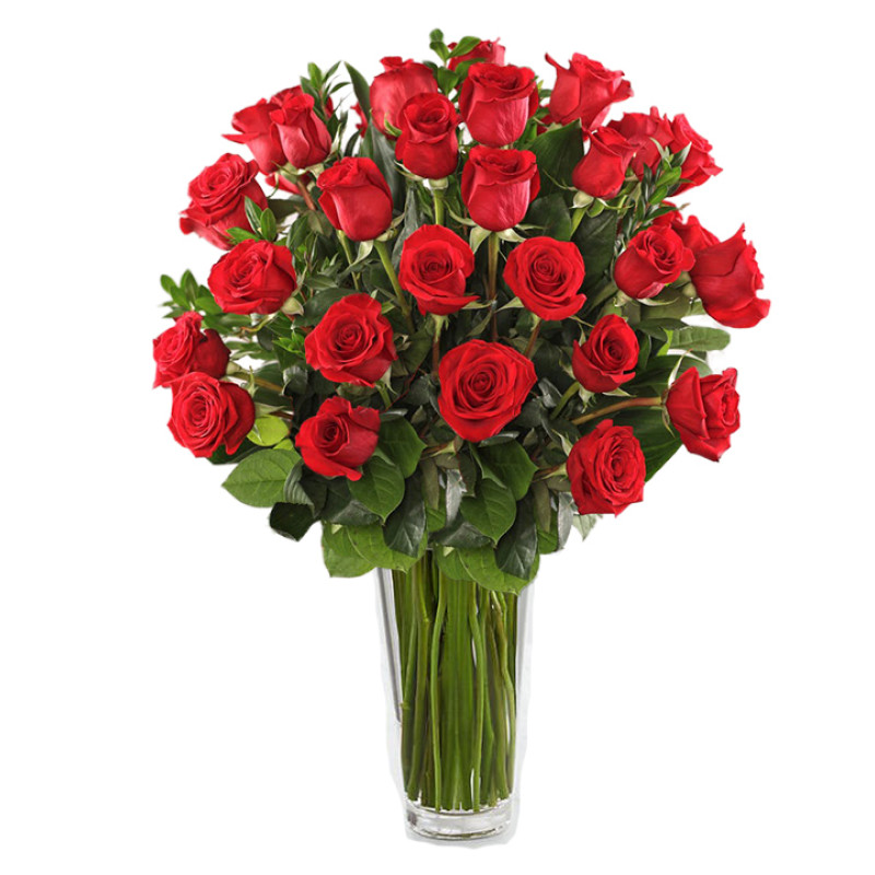 2 Dozen Red Roses - Same Day Delivery