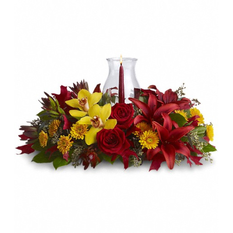 Glow of Gratitude Centerpiece - Same Day Delivery