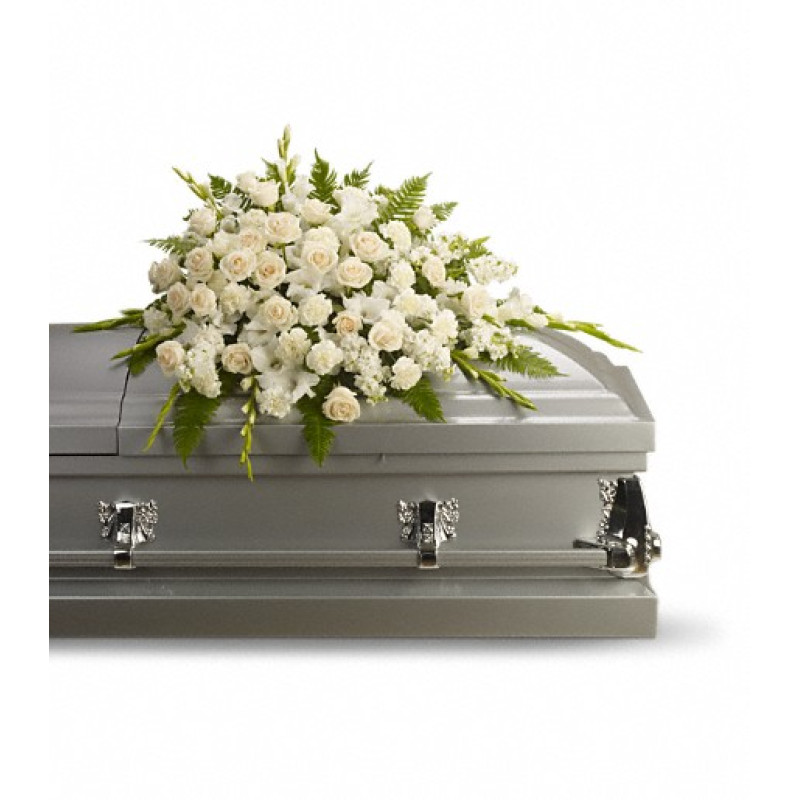 Silken Serenity Casket Spray - Same Day Delivery