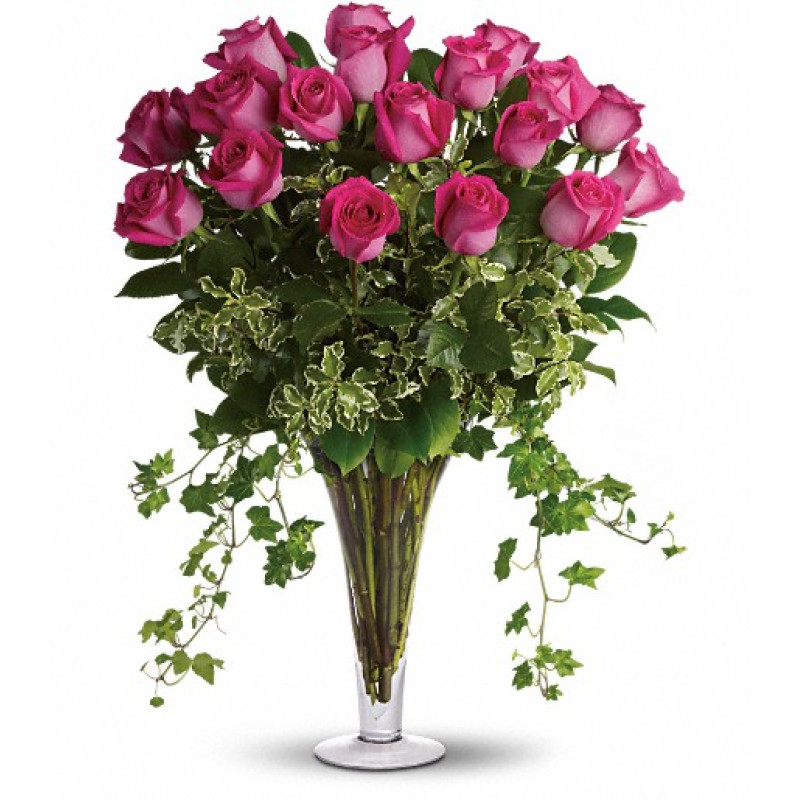 Dreaming in Pink - 18 Long Stemmed Pink Roses - Same Day Delivery