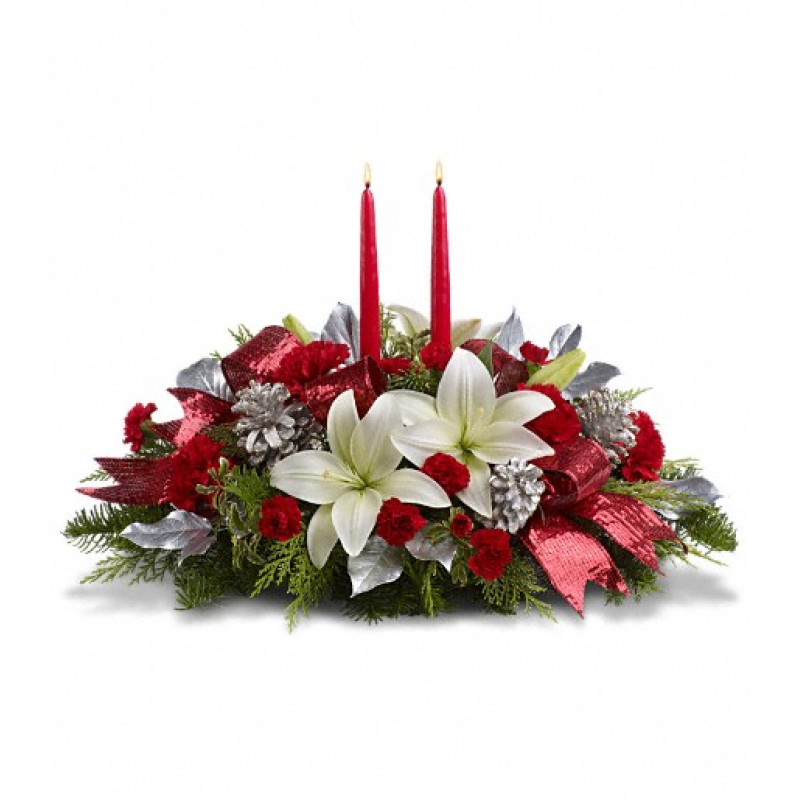 Lights Of Christmas Centerpiece - Same Day Delivery